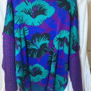 Vintage Chacok Bright Knitwear Skirt and Sweater Set